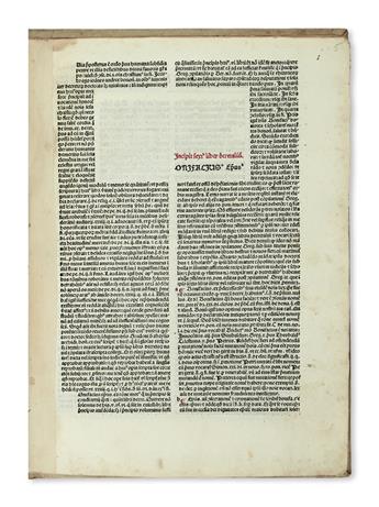 INCUNABULA  BONIFACIUS VIII, Pope. Liber sextus Decretalium.  1482.  With several leaves bound out of order.